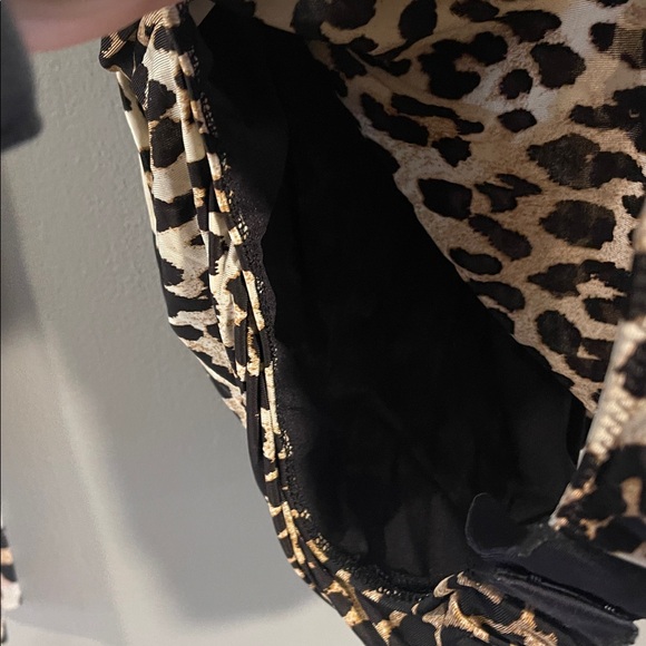 Ganni Long Sleeve Bodysuit Leopard Size M - Picture 9 of 11
